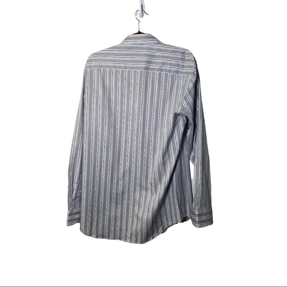 Bugatchi Men’s Button Down Cement Stripe - Picture 2 of 6
